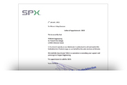 Лист назначения SPX Казахстан
