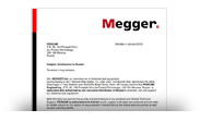 Эксклюзивный сертификат MEGGER