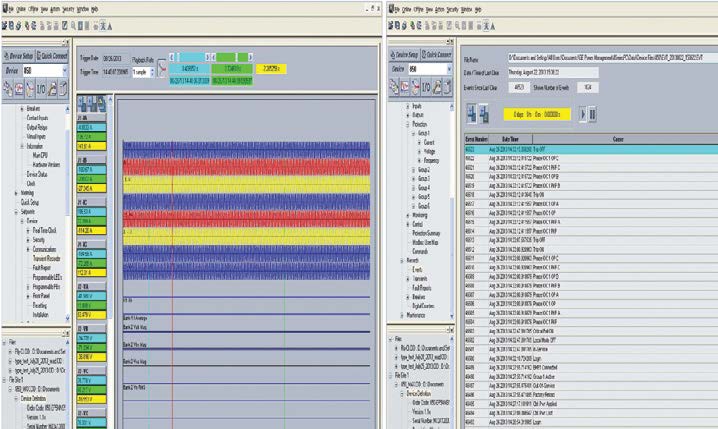 Эксплуатационные показатели системы контроля Multilin 8 серии с записью данных осциллографа и данных о событиях