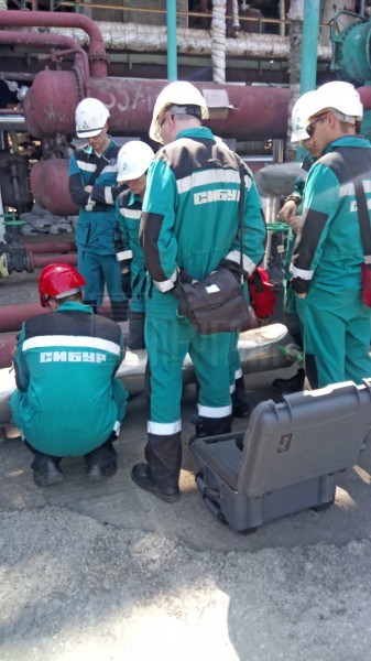 Испытание дефектоскопа на объекте СИБУР Тольятти