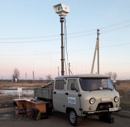 Метаноискатель ДЛС-КС на мобильной мачте