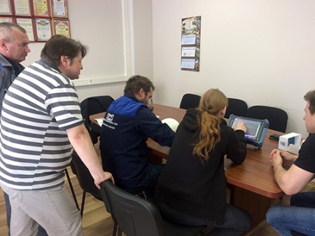 Демонстрация дефектоскопа