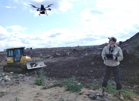 Беспилотник с детектором метана