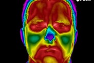 Инфракрасное изображение лица человека