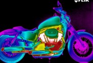 Мотоцикл на ик-изображении