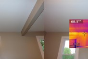 Тепловизор: плохая изоляция в потолке