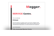 Сертификат сервисного центра MEGGER