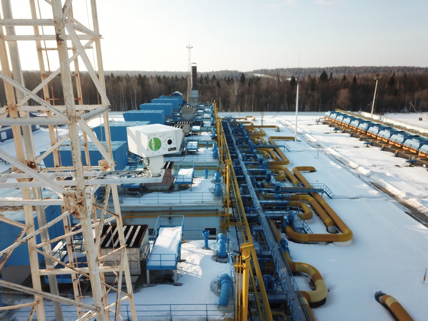 Лазерный детектор метана на компрессорной станции