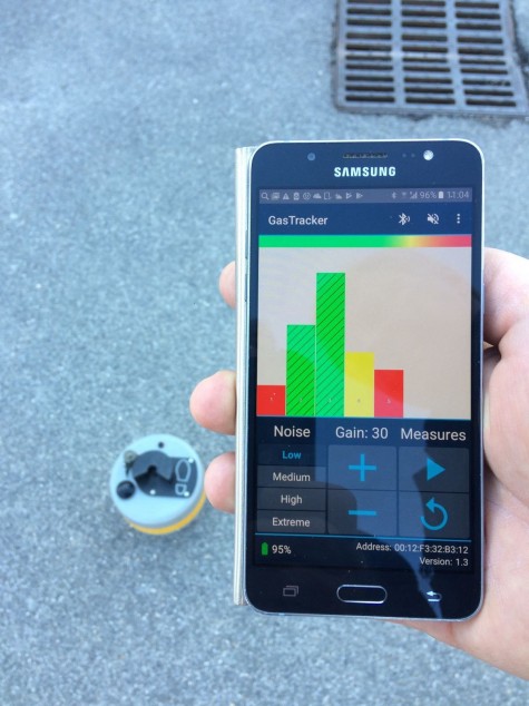 GasTracker управляется со смартфона
