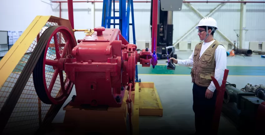 Оцифровка двигателя 3D сканером KSCAN-E