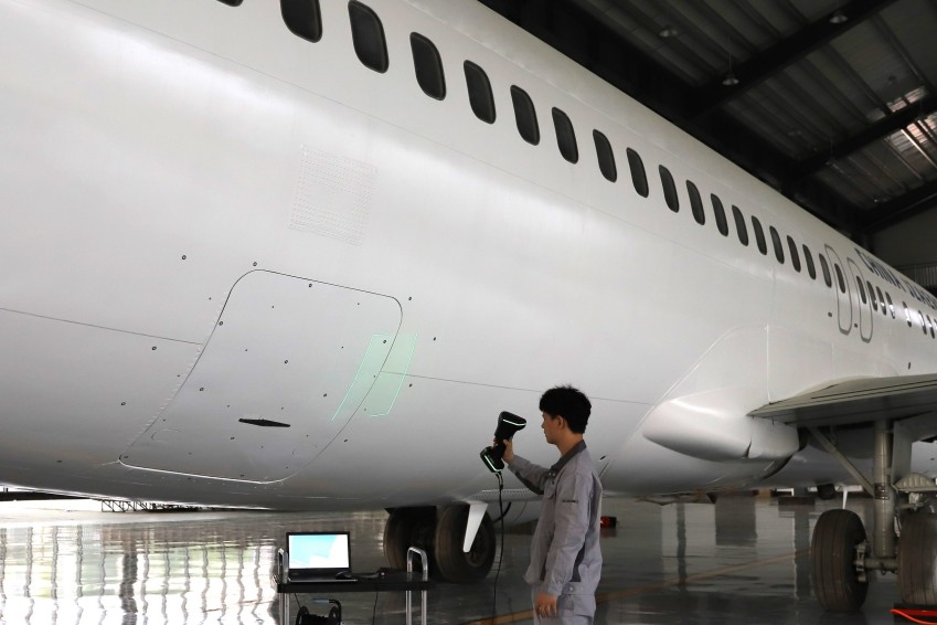 Оцифровка фюзеляжа самолёта при помощи KSCAN Magic II