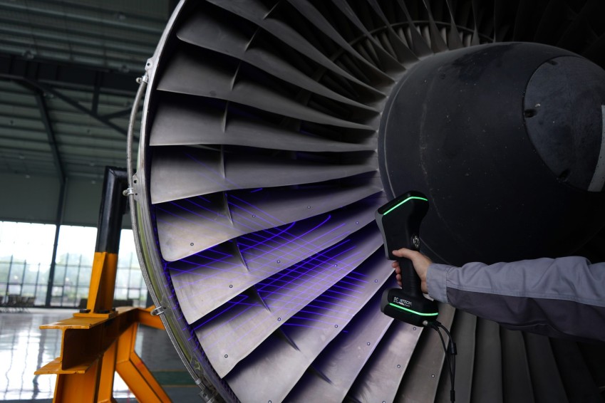 3D сканер KSCAN Magic II и турбина самолёта