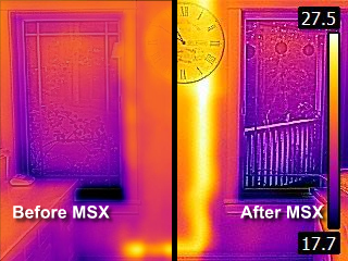 FLIR C2 с MSX и без
