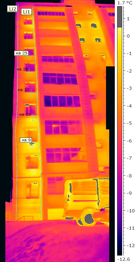 Тепловизионное обследование многоквартирного дома